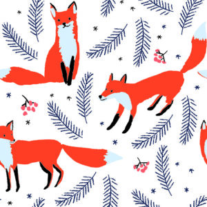 Tapete Füchse Mit Beeren